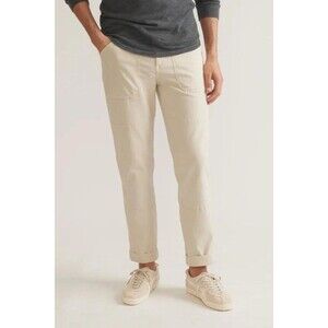 Marine Layer Mens 34 Breyer Utility Pants Natural Cotton Twill Heritage
